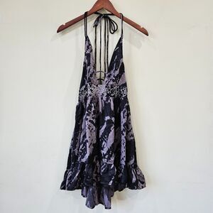 Urban Outfitters Womens Babydoll Mini Dress Small Grunge Whimsigoth Strappy Silk